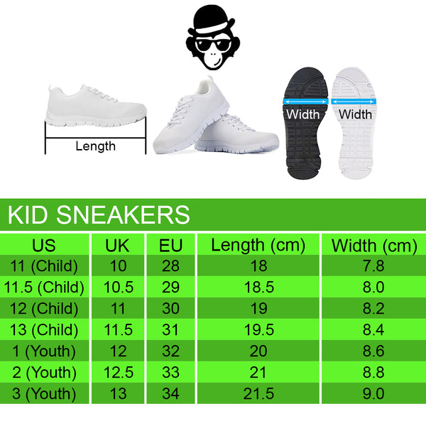 SNEAKERS SIZE CHARTS FOR KIDS
