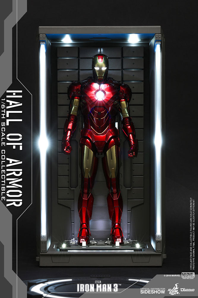 hot toys iron man hall of armor