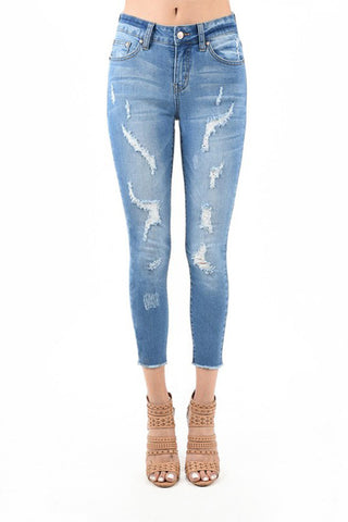 Luna Denim Shorts : Dark Blue