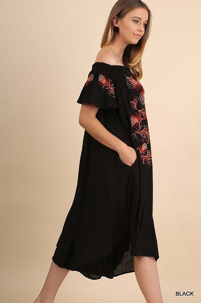 Aubree Off Shoulder Jumpsuit : Black