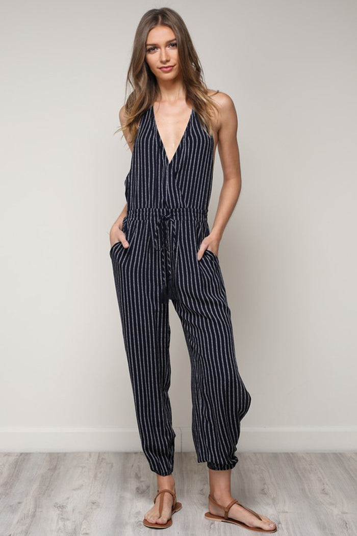 Blake Halter Neck Jumpsuits : Navy