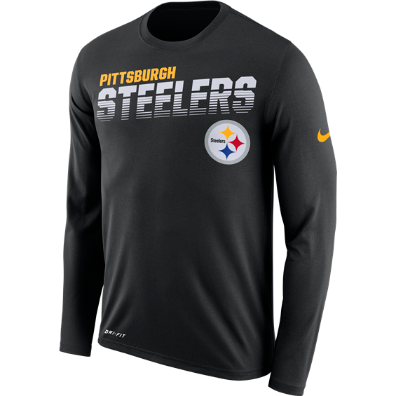 Pittsburgh Steelers Nike Sideline Line of Scrimmage Sleeve T-Shirt | TODAY