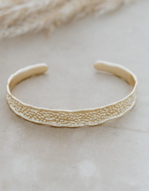 Emerson Textured Cuff Bracelet  Adjustable