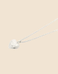 Necklace Textured Heart Pendant