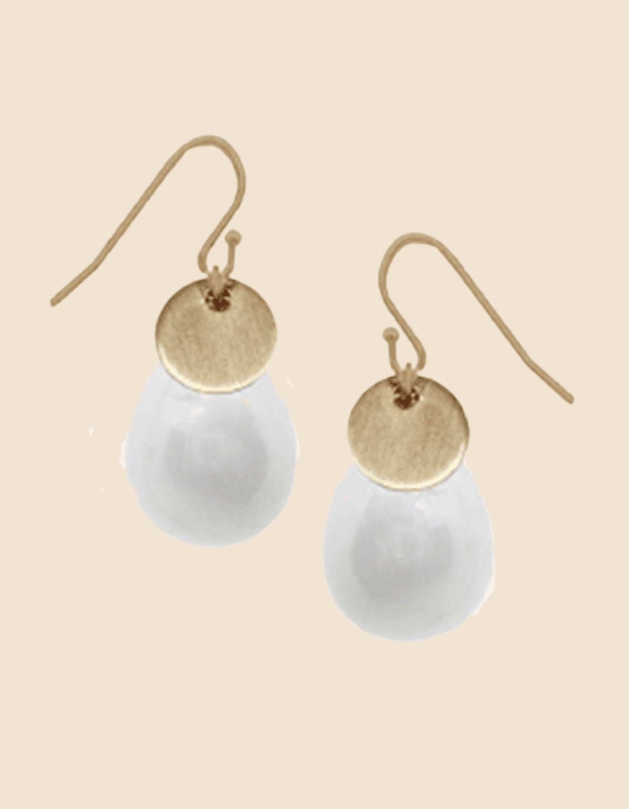 Pearl Earrings Gold Accent