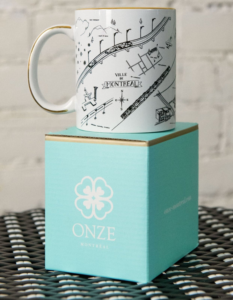 Mug ONZE Touch of 14K Gold Montreal Map