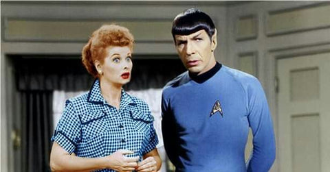 Lucille Ball and Spock Star Trek Composition