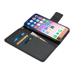 Reiko iPhone X Wallet/Folio Phone Case 3-in-1 Open Black