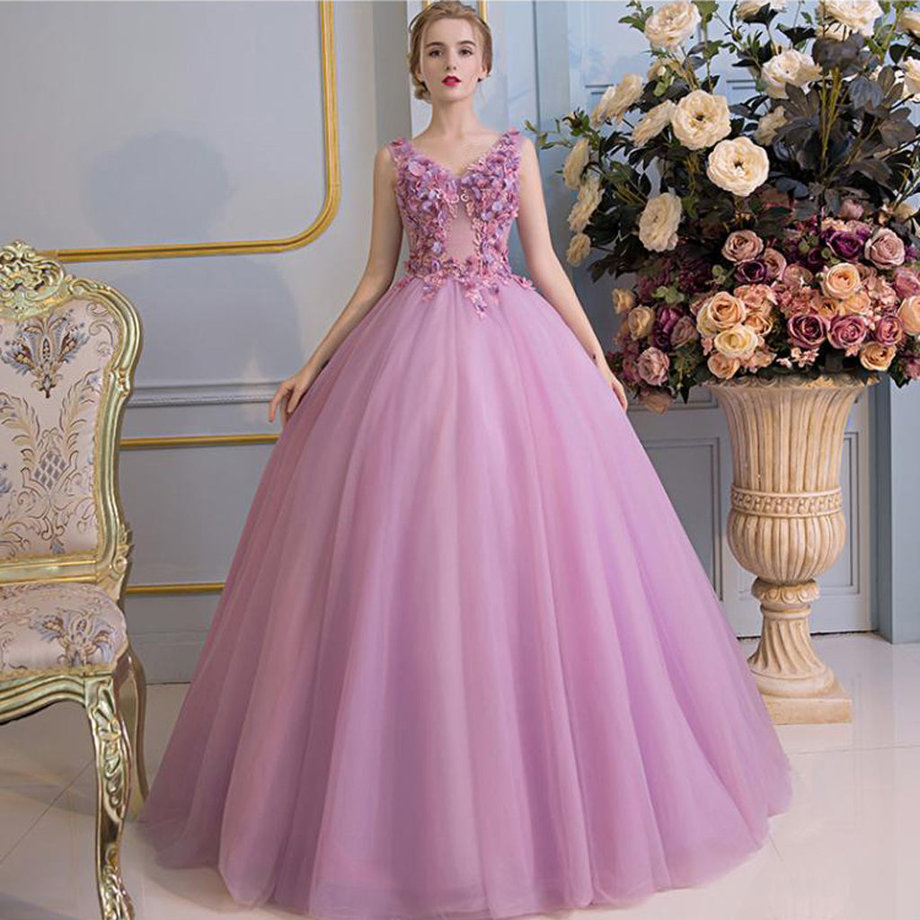 purple princess prom dress