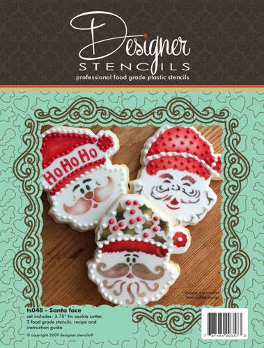 Santa Face Cookie Cutter and Stencil Set
