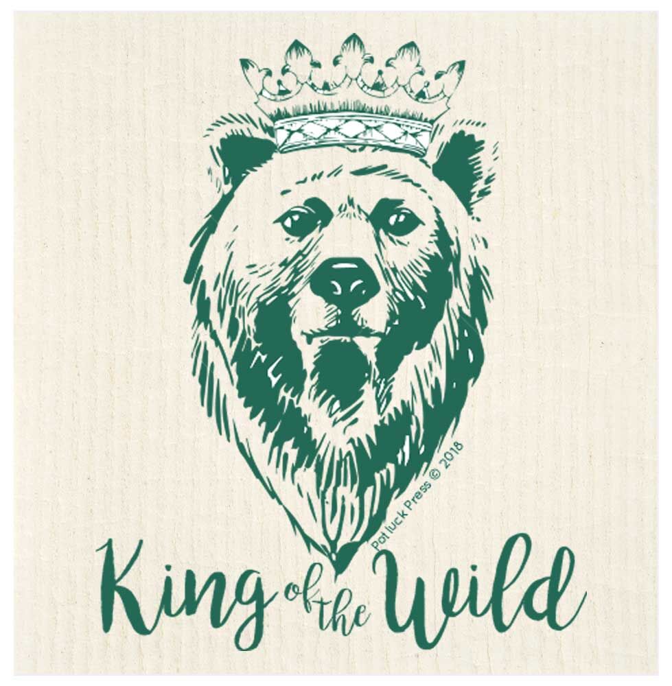 King of the Wild Bear Swedish Dishcloth