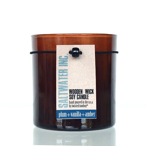 'Saltwater, Inc.' Plum+Vanilla+Amber | Soy Candle