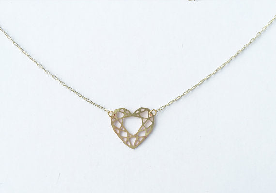 Heart Cut Gem Necklace | Silver Plated