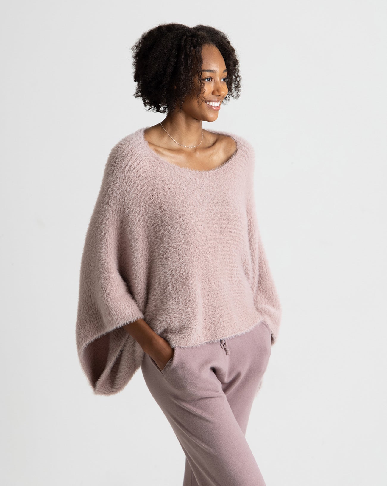 Chalet Slouch Sweater Dusty Pink