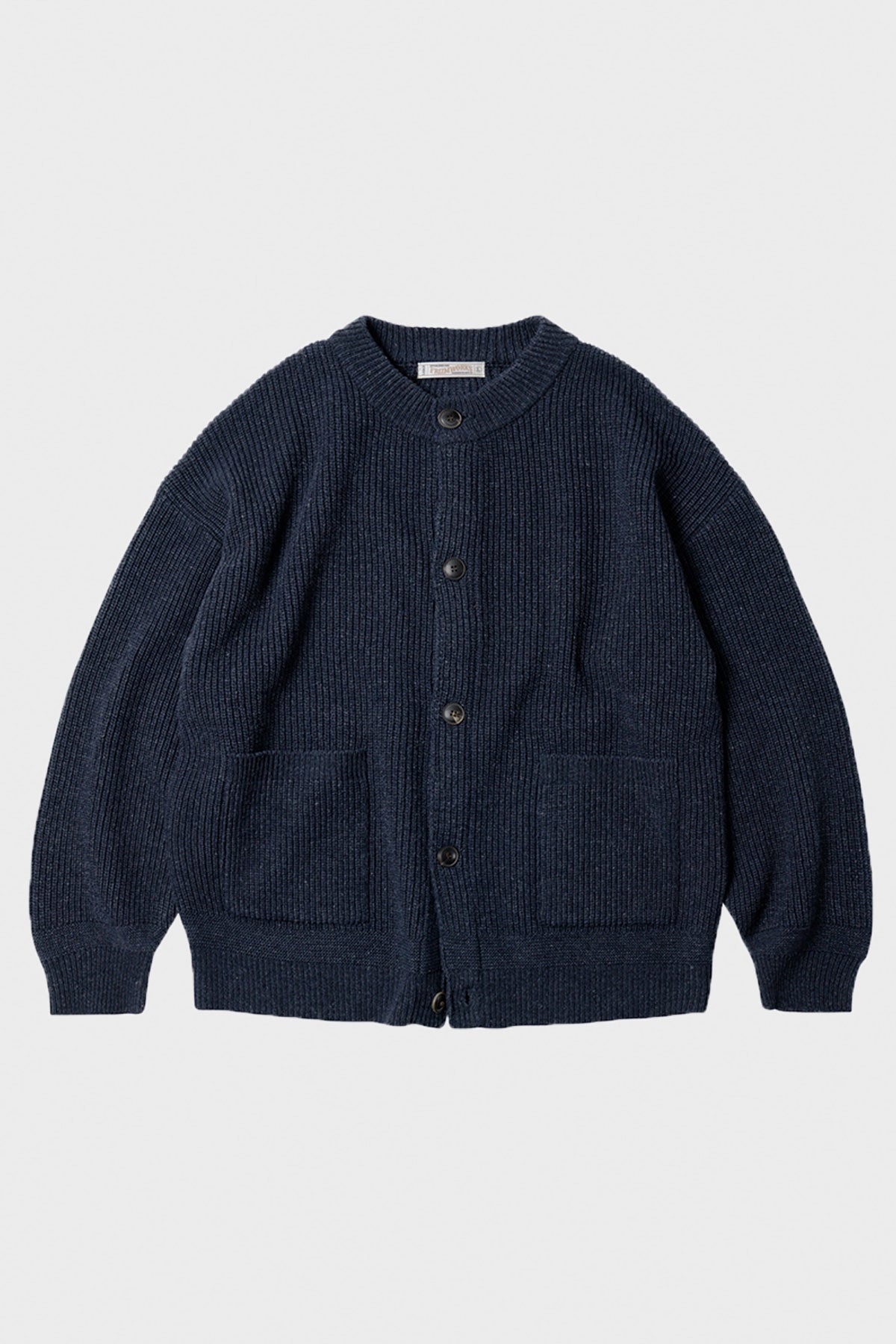 FrizmWORKS - Heavy Wool Round Cardigan - Indigo - Canoe Club