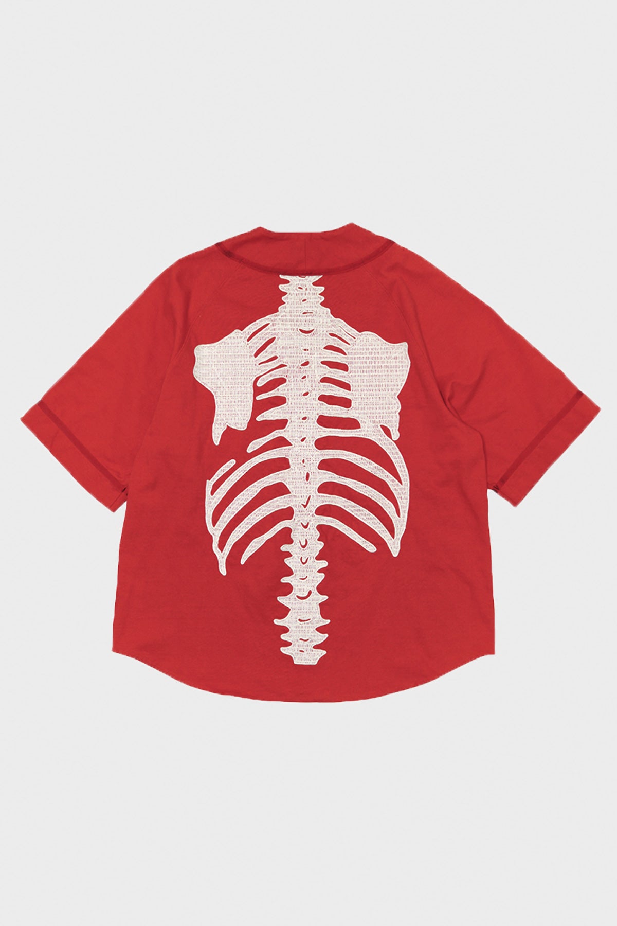 Kapital - 16/-Densed Jersey Baseball Shirt (BONE) - Red - Canoe Club