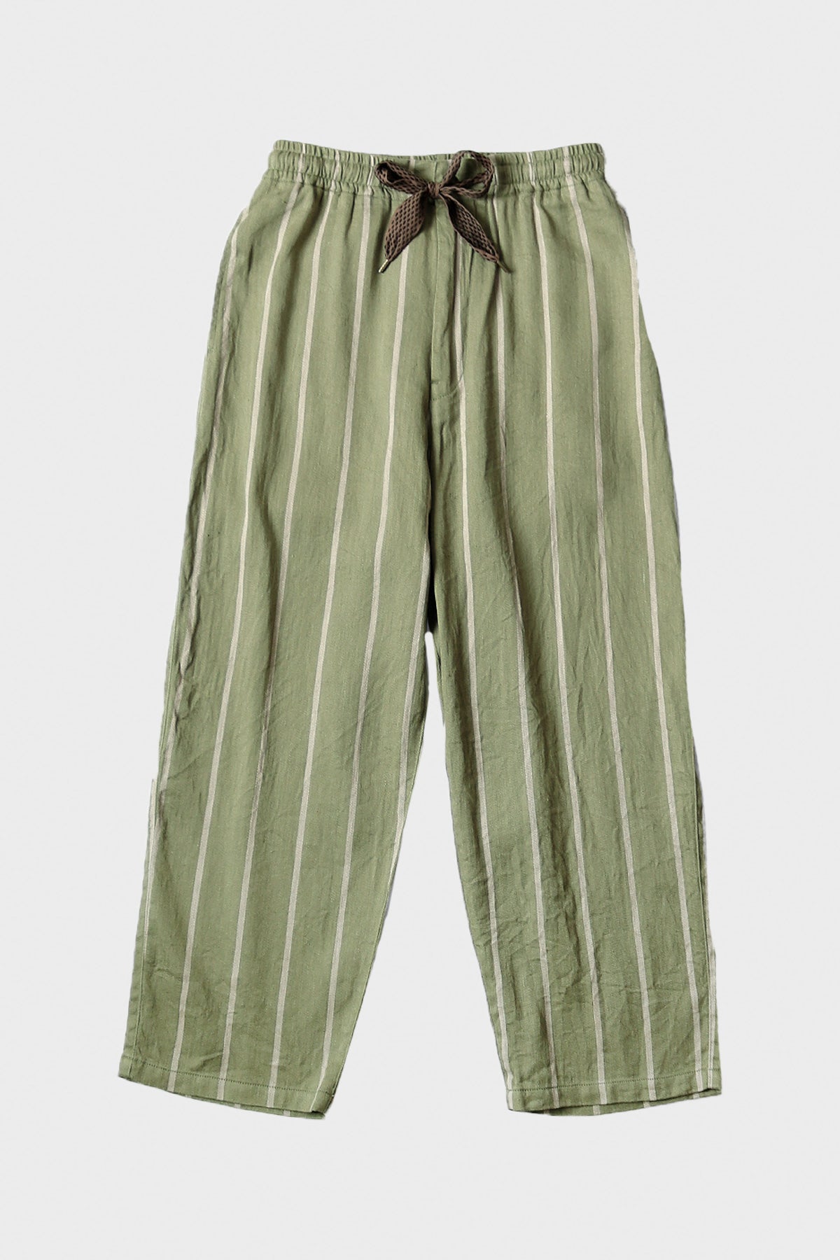 Kapital - Linen PHILLIES Stripe EASY Pants - Khaki - Canoe Club