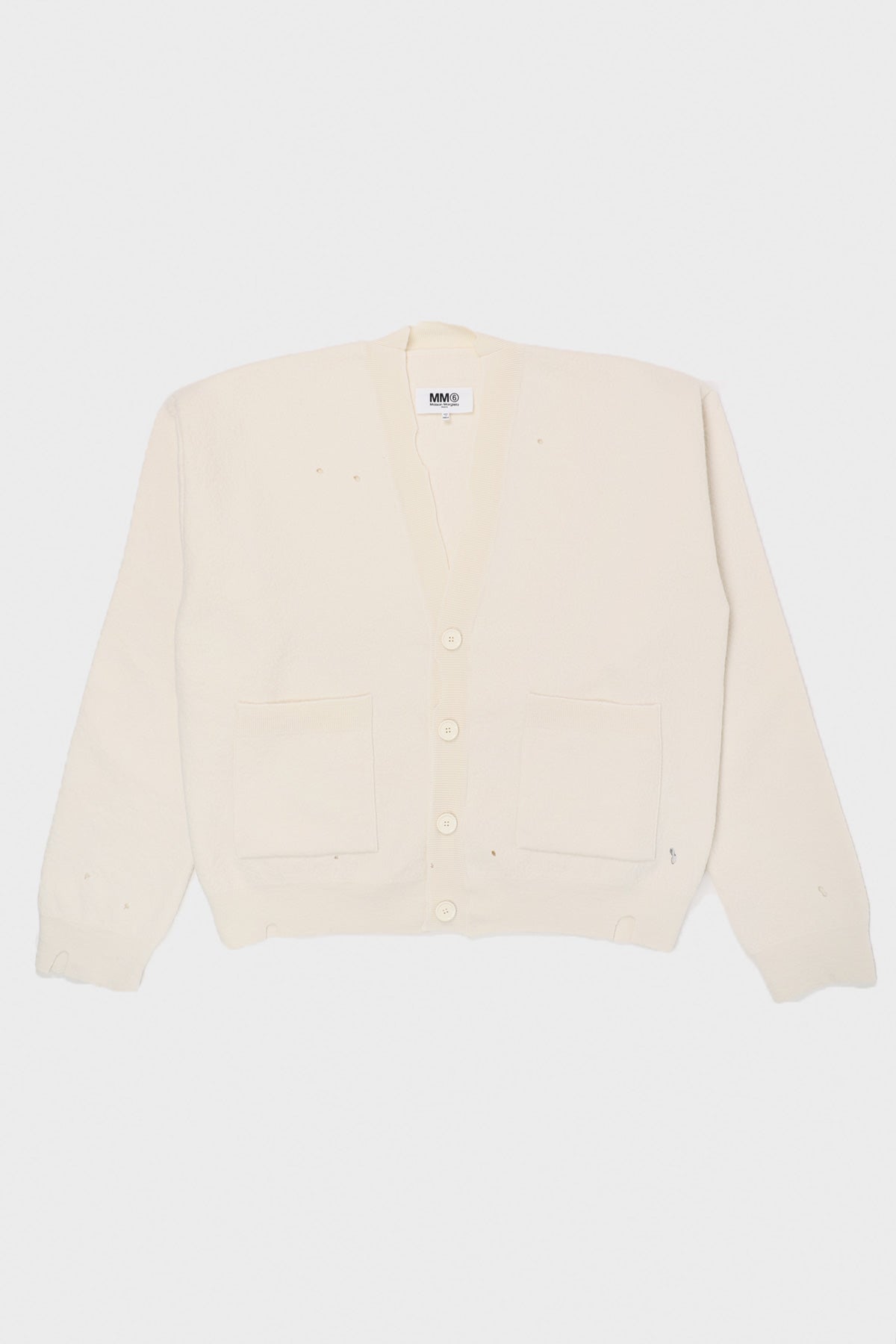 MM6 Maison Margiela - Distressed Cardigan - Cream - Canoe Club