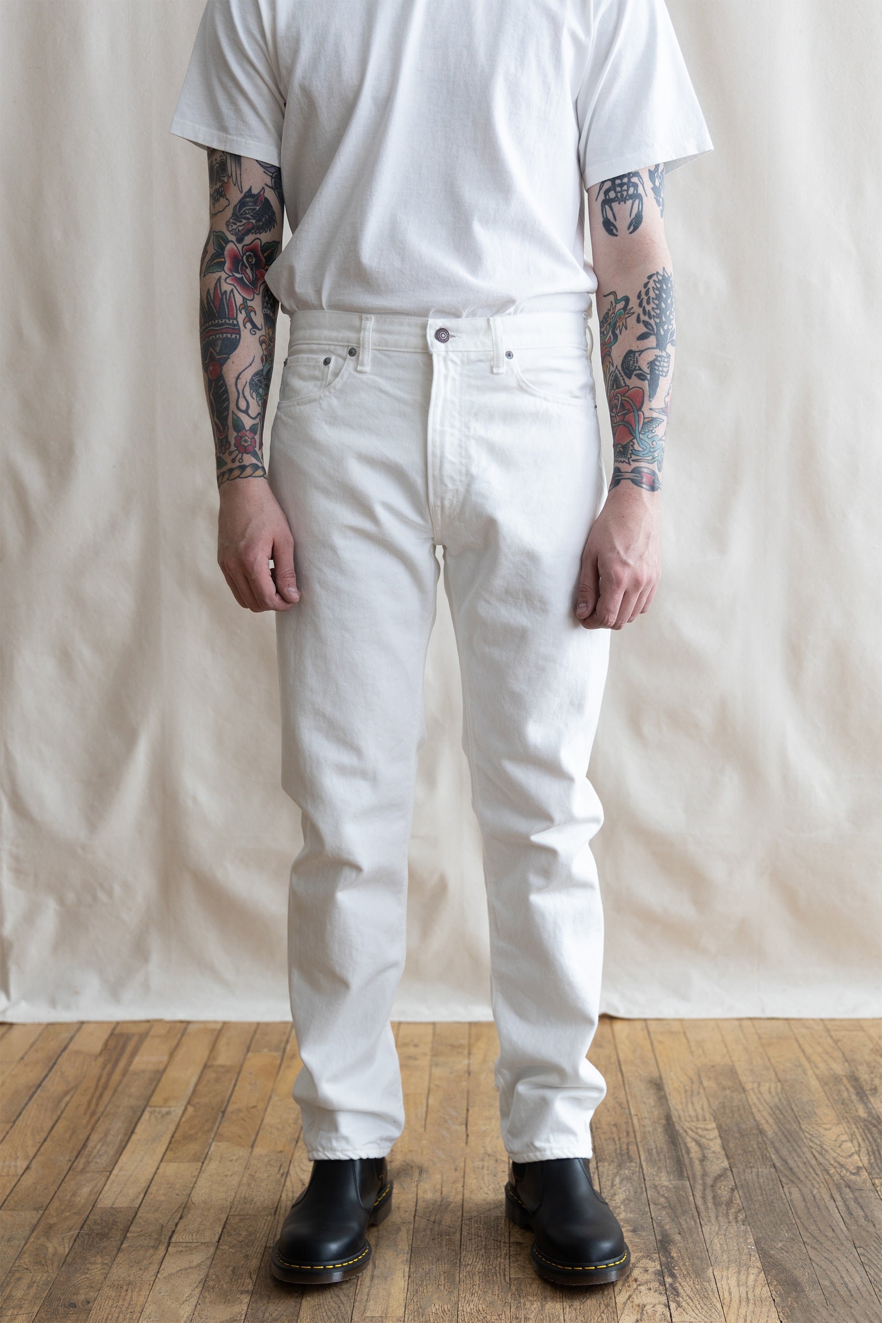 orSlow - 107 Ivy Denim - White - Canoe Club