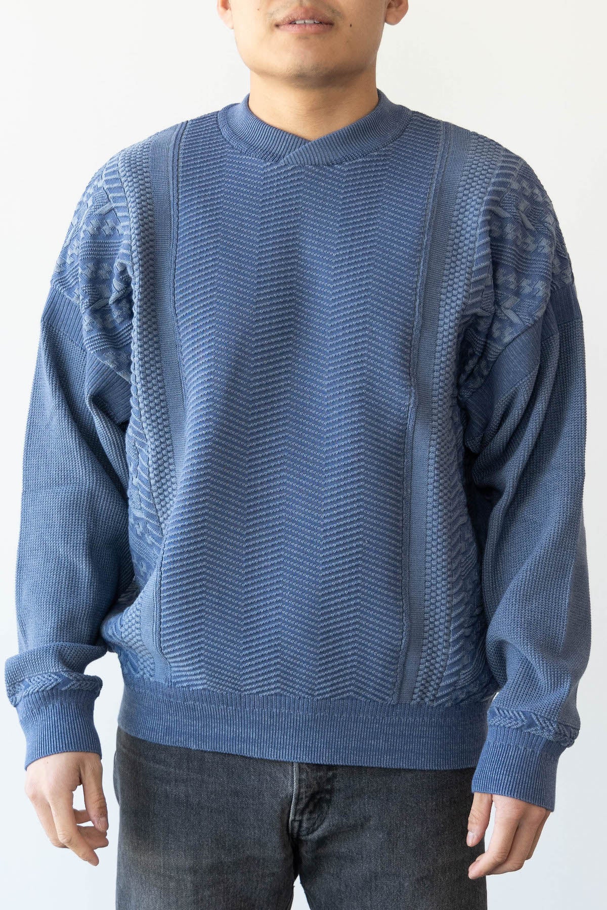 Yashiki - Hanadoki Knit - Smokey Blue - Canoe Club