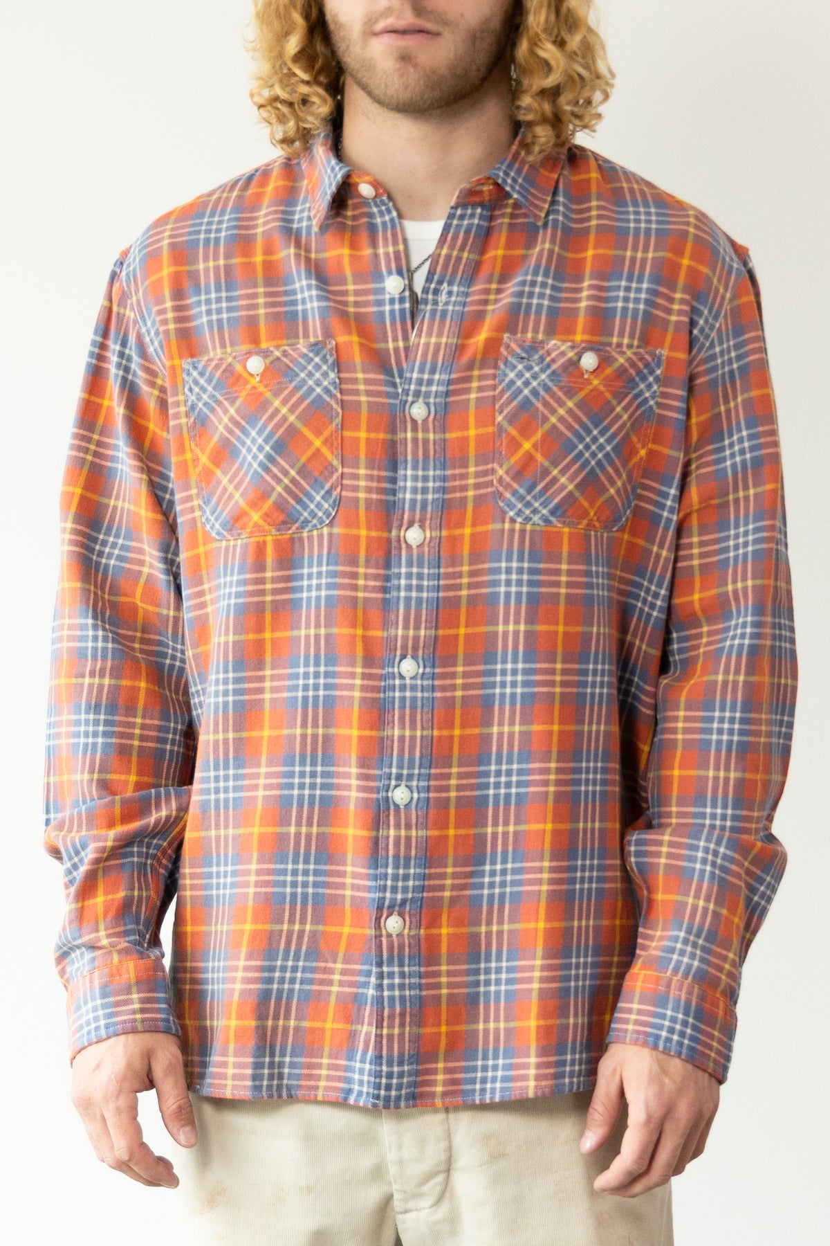 RRL - Plaid Twill Workshirt - Red/Blue - Canoe Club