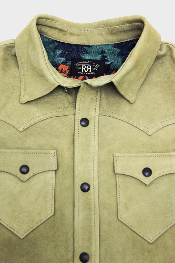 rrl shearling western shirt jacket 