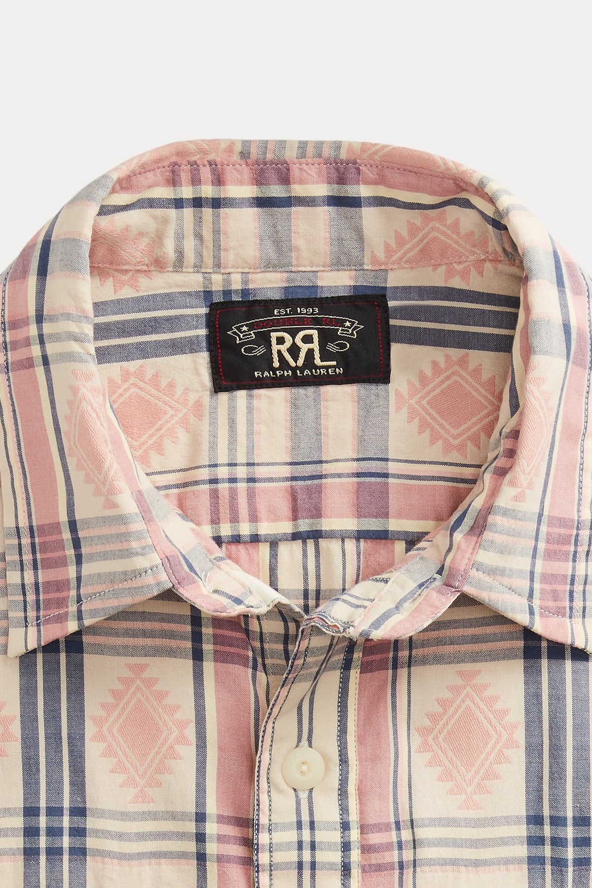 RRL - Jacquard Madras Workshirt - Blue/Multi - Canoe Club