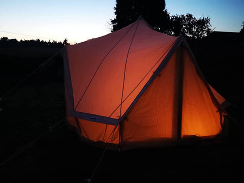 lit bell tent