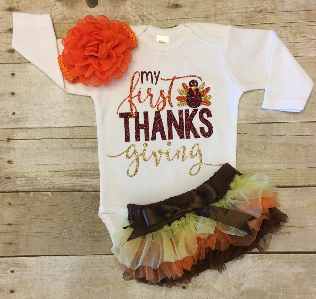 my first thanksgiving newborn outfit