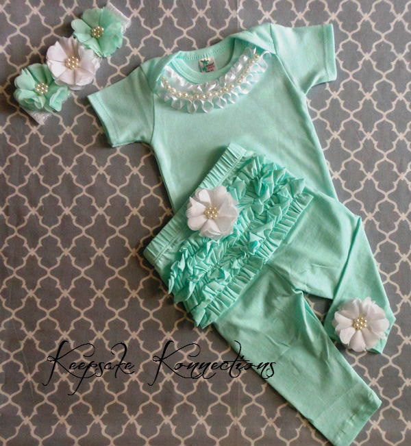 mint green newborn clothes