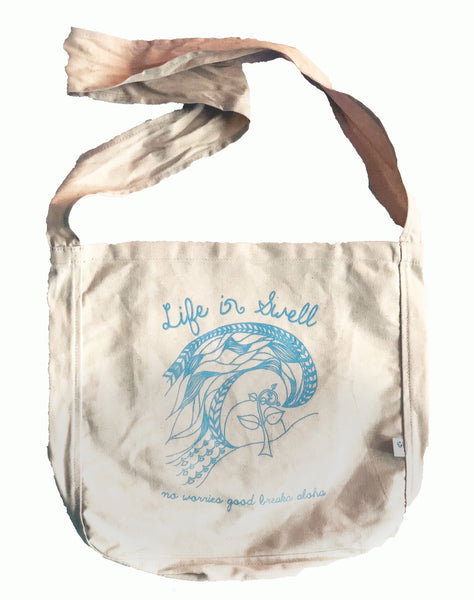 canvas sling tote bag