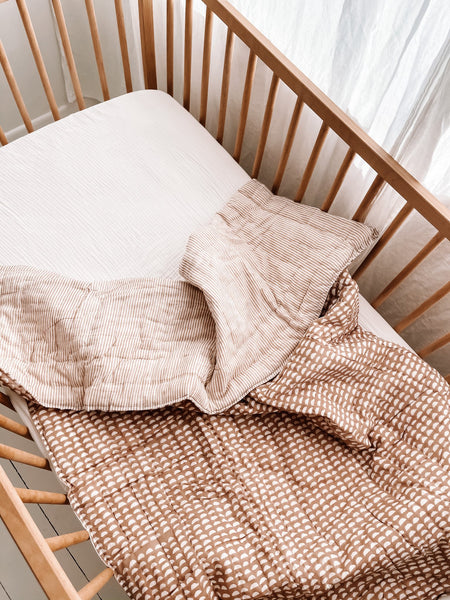 Cot Quilt | Cotton Filled | Half Moon