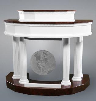 Wood with Acrylic Pulpit Custom No. 5