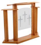 Wood with Acrylic Pulpit w/Wings 702 Proclaimer 