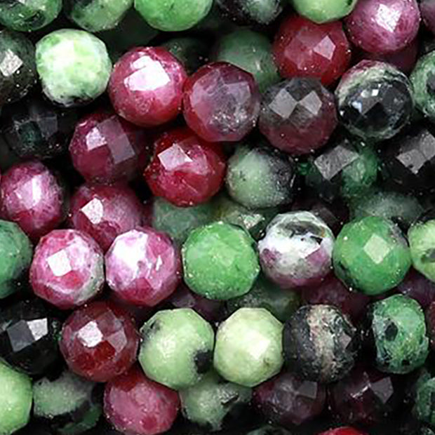 Magnifique Nouveau 6-14 mm Uruguay rouge rubis zoïsite Round Loose Beads 17" 
