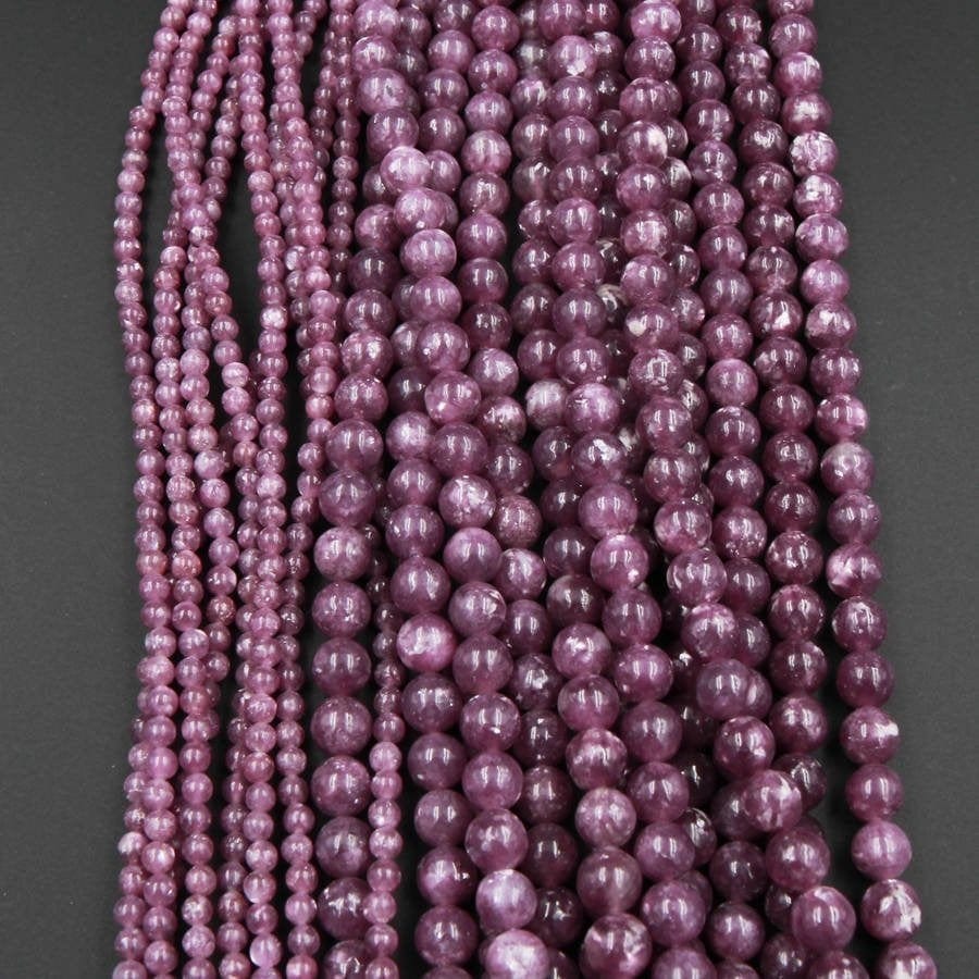 90188381-650 6mm Brown Lepidolite Gemstone Grade AB Round Loose Beads 16 inch Full Strand