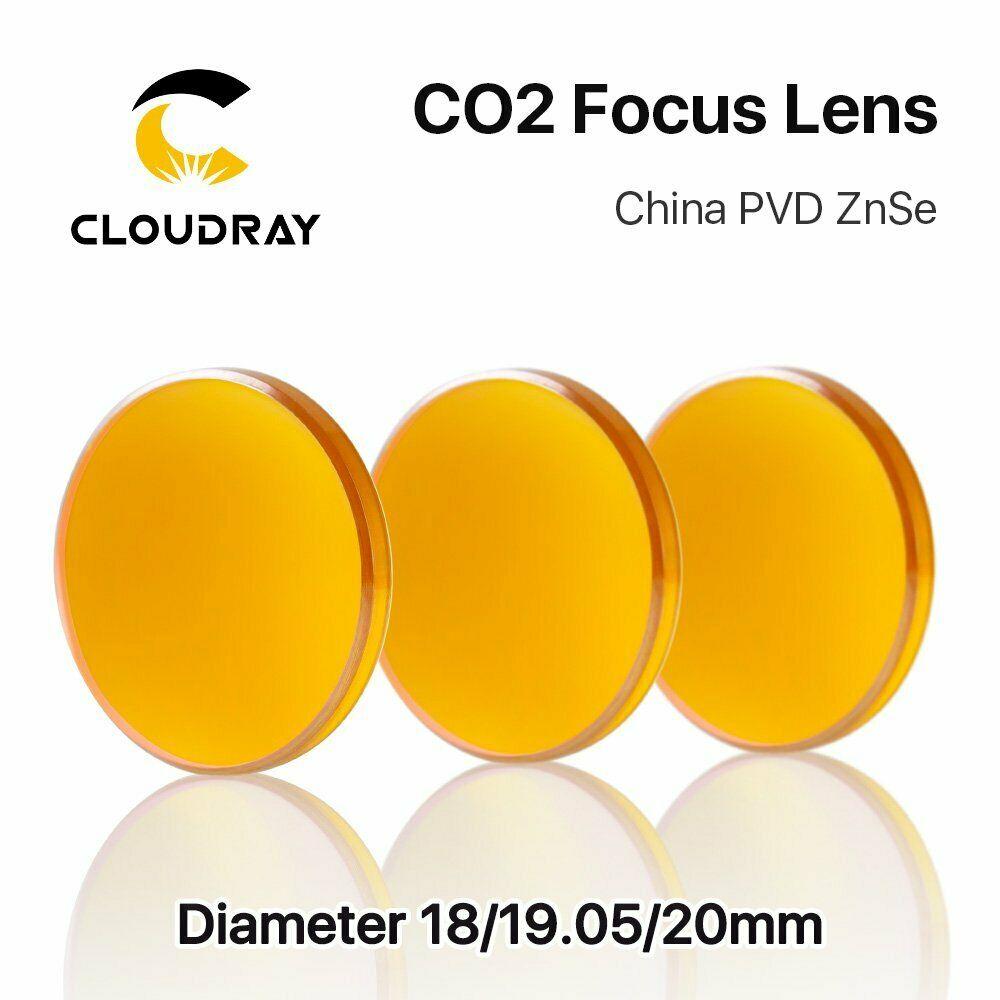 CO2 ZnSe Focal Lens Dia 20mm FL50.8mm for 40W to 100W Laser 