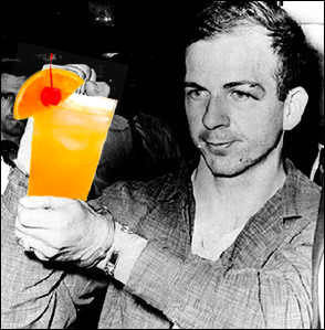 Lee harvey Oswald holding a cocktail - trivia team name: Lee Harvey Wallbangers