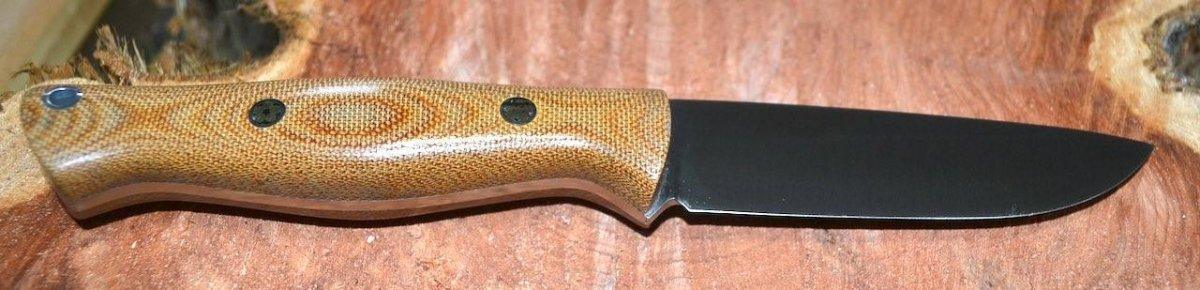 Bark River Gunny Hunter LT CPM 3V Knife Micarta w/ Mosaic Pins