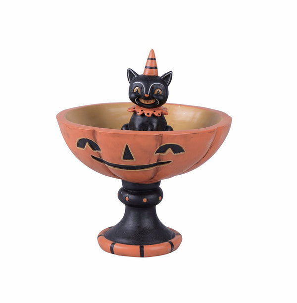 Large Halloween Black Cat Candy Bowl.