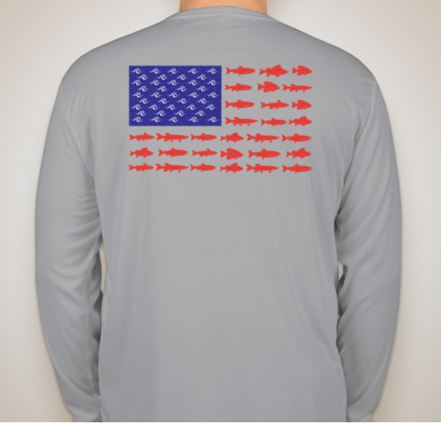 american flag fish shirt