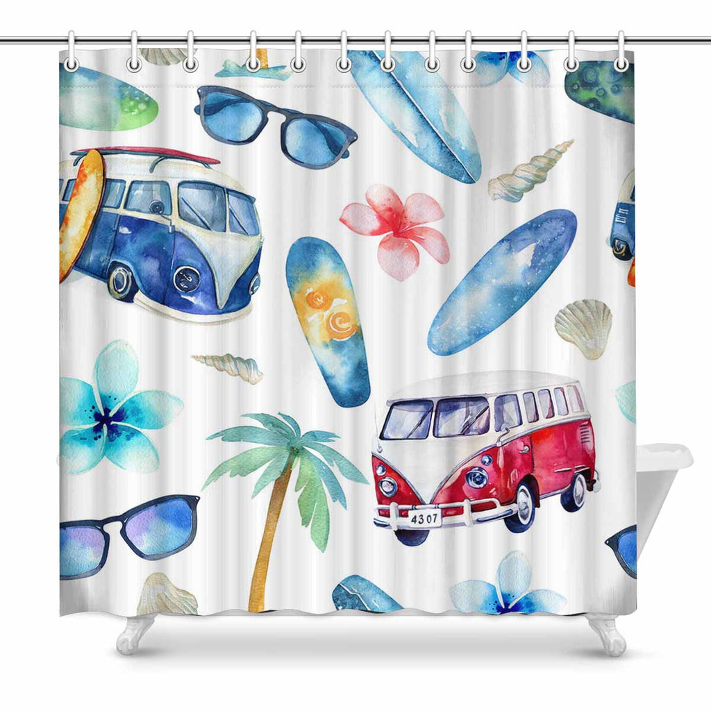 ocean themed shower curtain