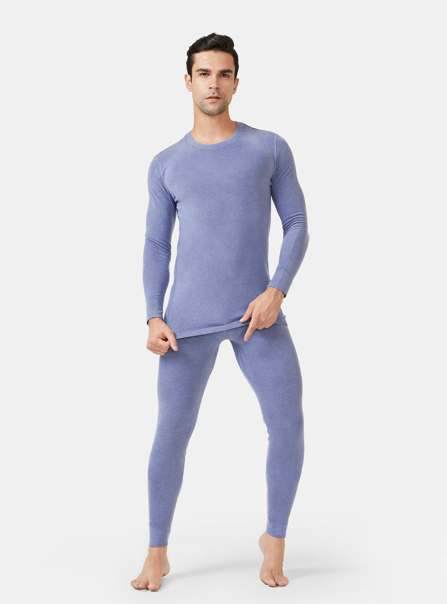DAVID ARCHY Men's Fleece Thermal Underwear Bottoms Winter Extra Warm Thermal Pant Base Layer Long Johns with Fly