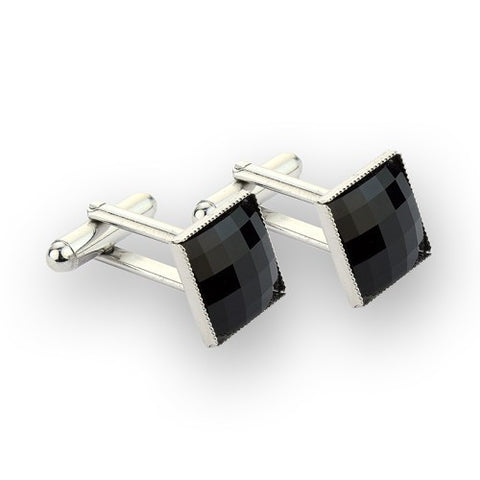 Cufflinks with Swarovski 4493 Black