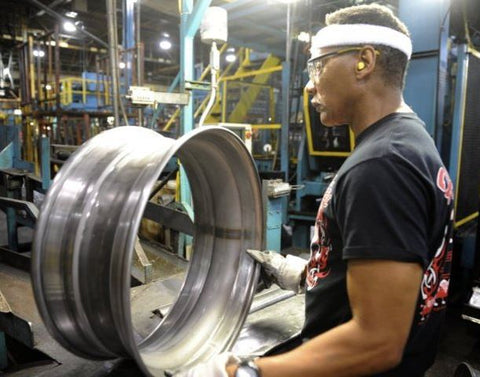 Steel Wheels Being Made