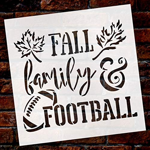 Fall Family and Football Stencil by StudioR12 | Wood Signs | Word Art