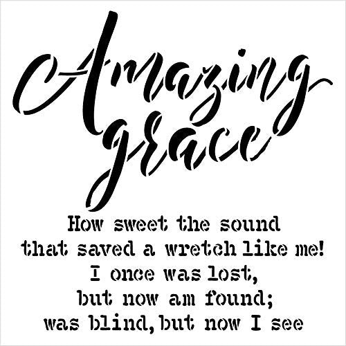 Amazing Grace by StudioR12 Reusable Mylar Template Christian Hymn
