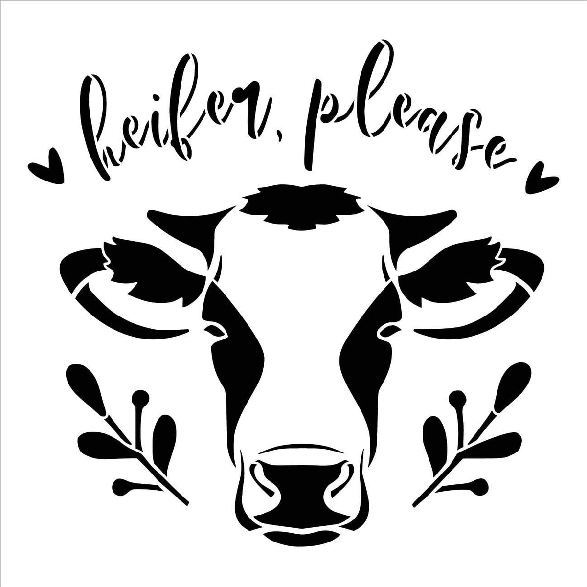 Heifer Please Stencil by StudioR12 | DIY Cow Country Farmhouse Home De