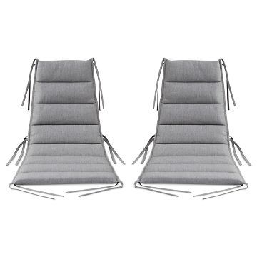 Gray Lounge Chair Cushions (2pk) Patio Furniture by Dwell