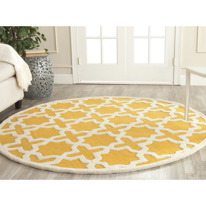 Safavieh Cambridge Collection Moroccan Geometric Round Area Rug - @ARFurnitureMart